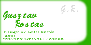 gusztav rostas business card